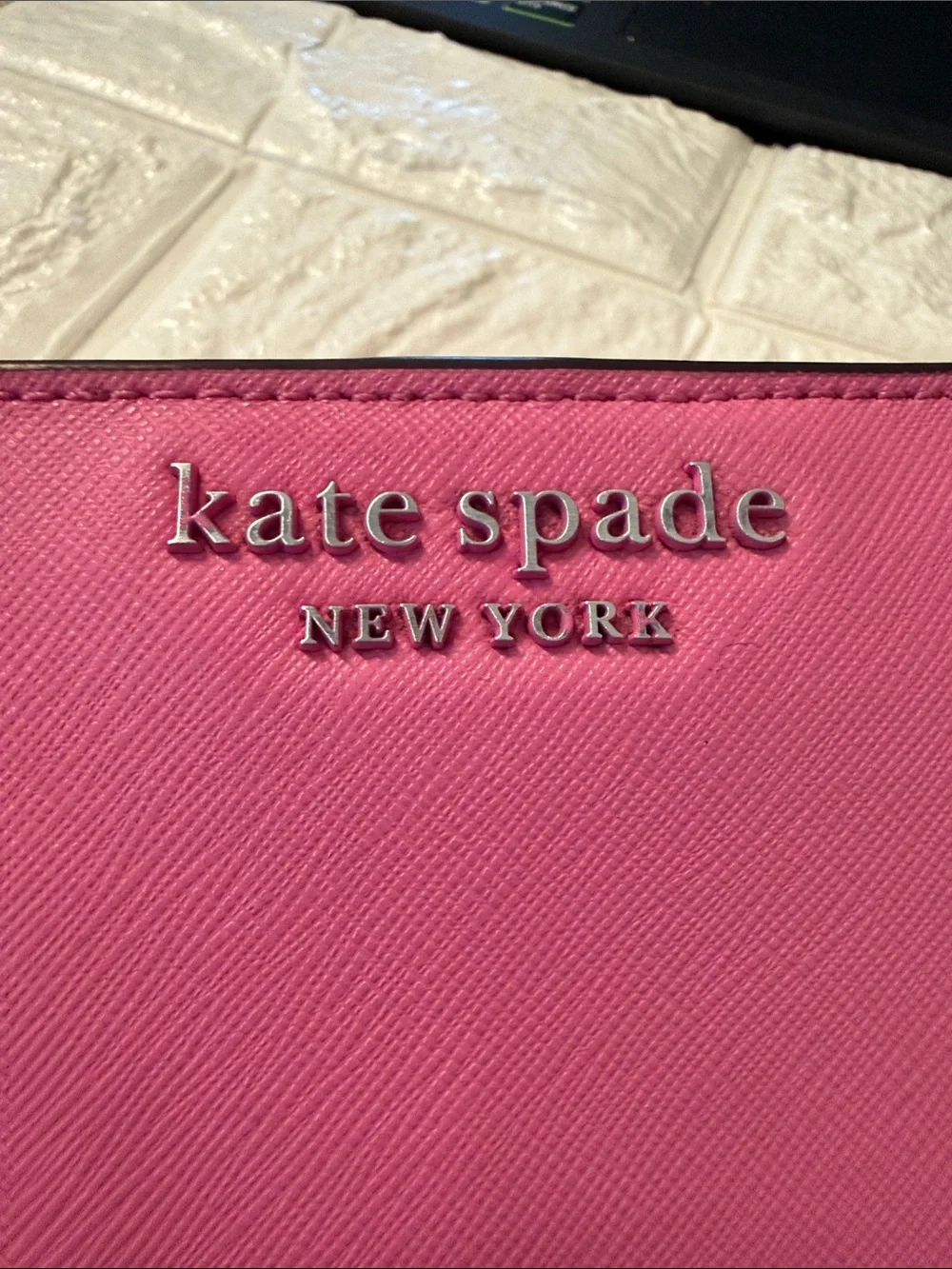 Kate Spade New York Large Slim Bi-Fold Wallet Fuchsia Color